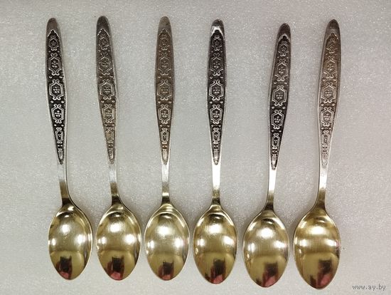 Чайные ложки Этно, мельхиор. Кольчугино, СССР