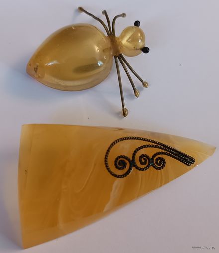 Две броши времён СССР. Все лоты с 1 рубля!