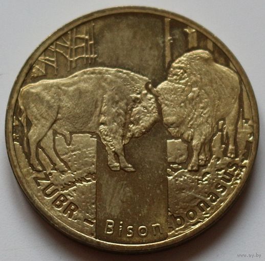 Польша 2 злотых 2013 год "Зубр"