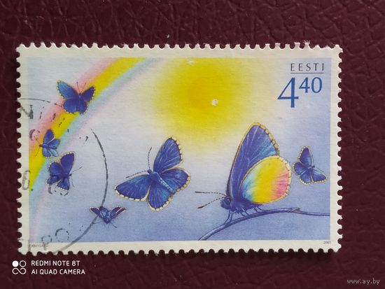 Эстония 2005 г. Бабочки.