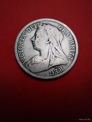 Пол кроны 1899. Великобритания. Бабушка. Серебро. С рубля. (11) Суперские.