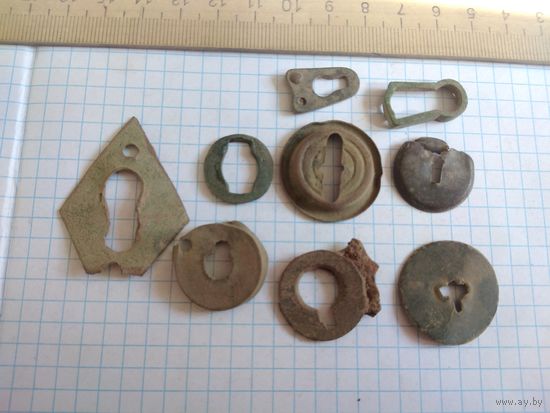 Накладки от замков. 9 штук. Находка