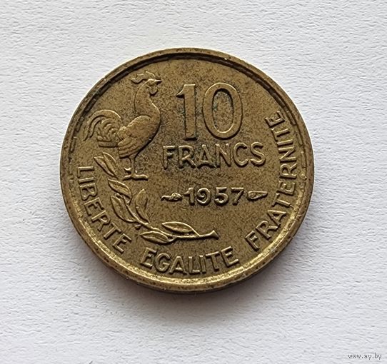 Франция 10 франков, 1957