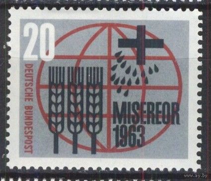 ГЕРМАНИЯ, ФРГ - 1963 [Mi. 391]*  чистая МН (DE03)