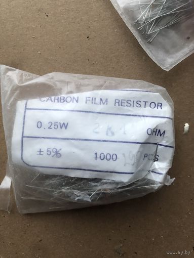 Резисторы углеродистые. CF-25 (С1-4) 0.25 Вт, 2 кОм, 5%,