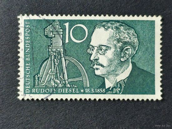 Германия 1958. 100-летие со дня рождения Рудольфа Дизеля. Полная серия
