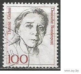 ФРГ. Тереза Гизе. Актриса. 1988г. Mi# 1390.