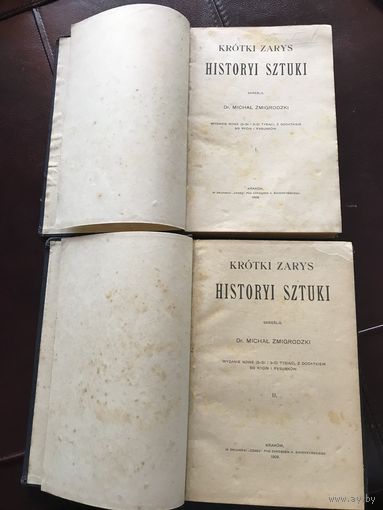Krotki zarys historyi sztuki.1908r.в двух томах.