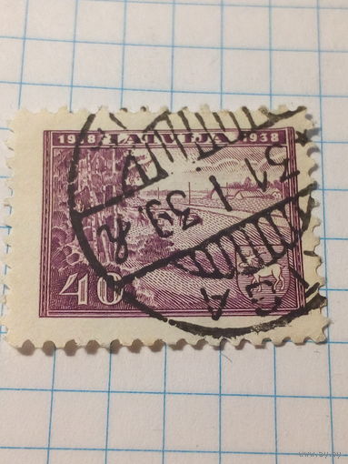 Марка Латвия 1938 год