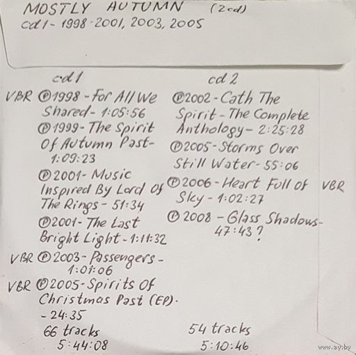 CD MP3 дискография MOSTLY AUTUMN 2 CD