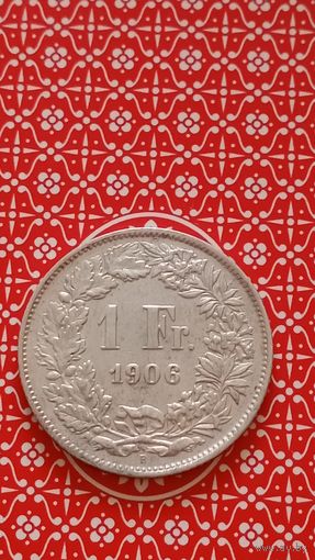 Швейцария 1 франк 1906