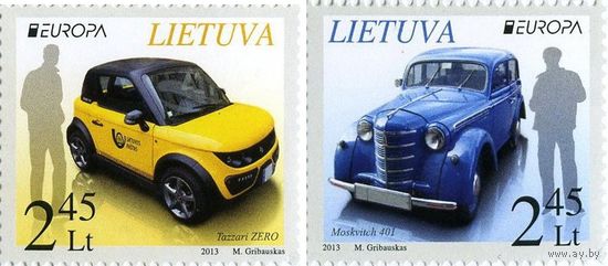 Автомобили, Транспорт, Europa CEPT Литва 2013 ** Почтовый транспорт
