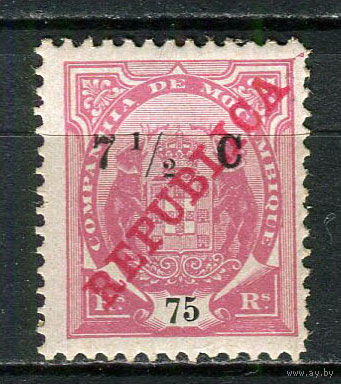 Португальские колонии - Мозамбик (Comp de Mocambique) - 1916 - Надпечатка нового номинала 7 1/2C на 75R - [Mi.99] - 1 марка. MNH.  (Лот 24HX)-TG3P35