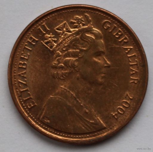 Гибралтар 1 пенни "300 лет захвату Гибралтара" 2004 год, XF
