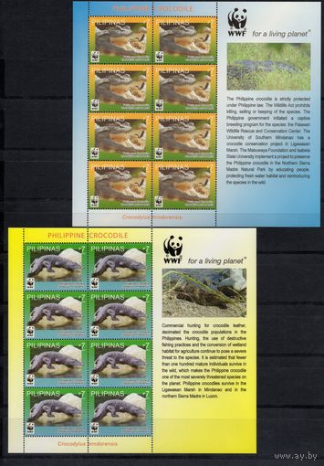 Филиппины 2011. Фауна WWF Крокодилы. 4 малых листа (4501)