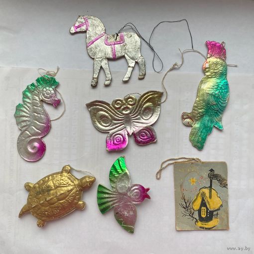 Елочные игрушки из картона , картонаж