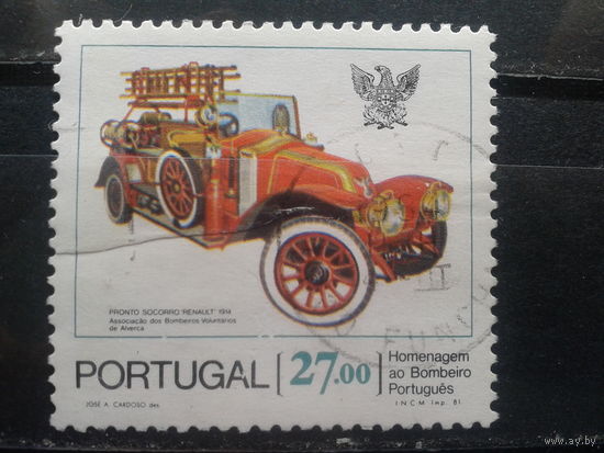Португалия, 1981. Пожарная машина, 1914 г. Mi-1,0 евро гаш.