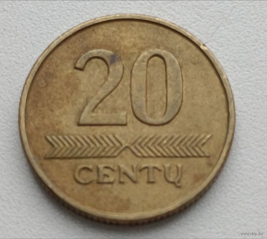 Литва. 20 центов 1998 года.