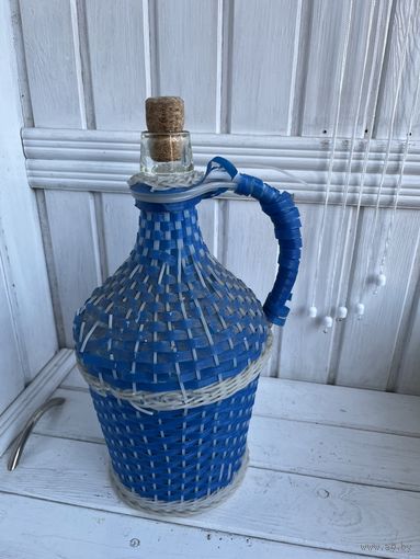 Бутыль для вина в оплетке, под реставрацию