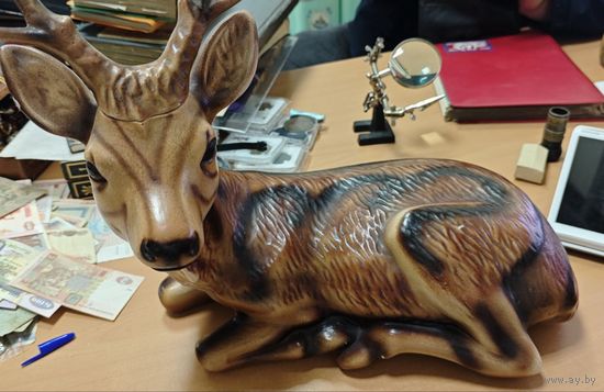 Огромная, керамическая Копилка. Косуля