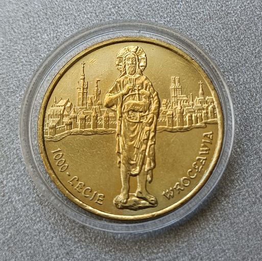 2 злотых 2000 год, " 1000 лет городу Вроцлав "