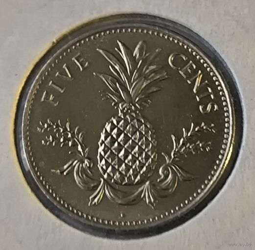 БАГАМЫ 5 ЦЕНТОВ 2005 ГОД UNC В ХОЛДЕРЕ
