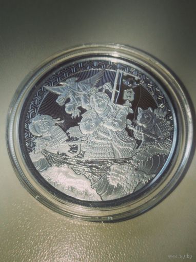 Монета серебро 999.9 пробы,унция,Самоа,5 тала.2021Г.