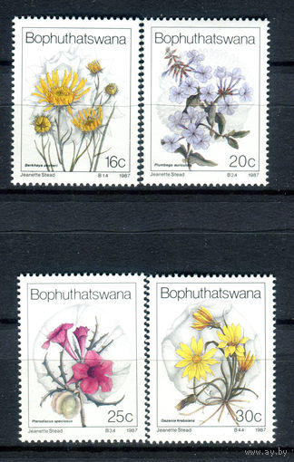 Бопутатсвана - 1987г. - Дикие цветы - полная серия, MNH [Mi 186-189] - 4 марки