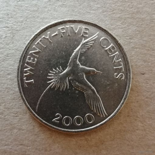 Бермуды 25 центов, 2000 год,  KM# 110 ю