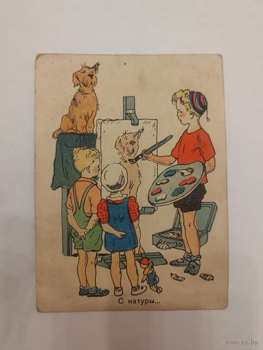 Открытка СССР 1950-х. С натуры