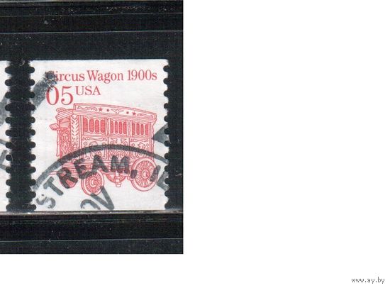 США-1990, (Мих.2103),   гаш. ,Стандарт, Транспорт, Цирк  (одиночка),
