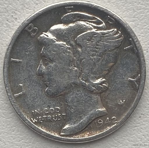 США 1 дайм (10 центов) 1942 г.