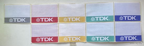 Наклейки на дискеты TDK. Цена за все