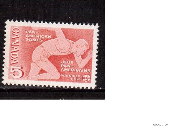 Канада-1967,(Мих. 413)  ** ,  Спорт, Легкая атлетика