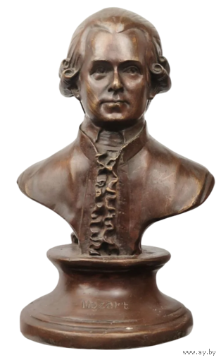 Бюст Вольфганг Амадей Моцарт Австрийский композитор Бронза