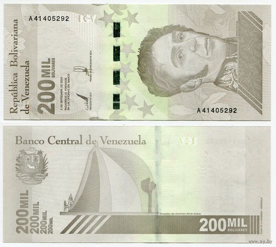 Венесуэла. 200000 / 200 000 боливаров (образца 2020 года, P112, UNC)