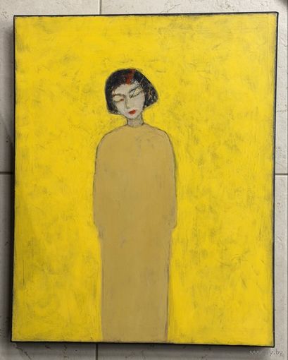 Лисовский А.С "Девушка из Нагасаки",2025г. Холст, акрил. Размер 50х40 см.