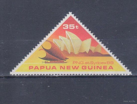 [26] Папуа Новая Гвинея 1988. Корабли.Парусники. Одиночный выпуск. MNH