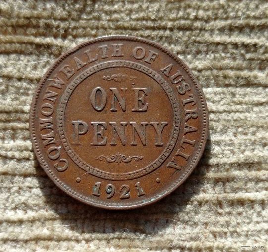 Werty71 Австралия 1 пенни 1921 Георг 5
