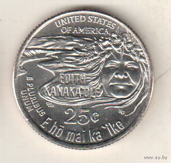 США квотер 2023 Выдающиеся Женщины Америки Эдит Канакаоле двор D