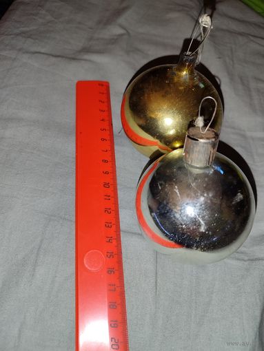 Елочная игрушка СССР. Шар. 2 шт.