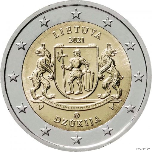 Литва 2 евро, 2021 Литовские этнографические регионы - Дзукия UNC