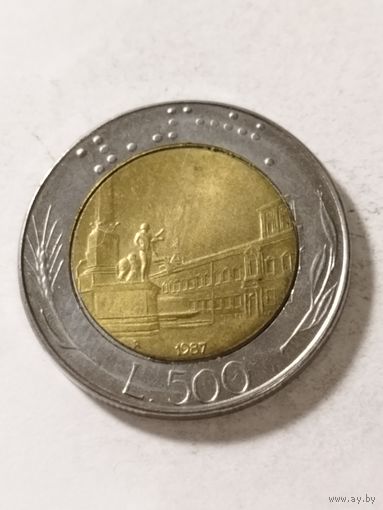 Италия 500 лир 1987