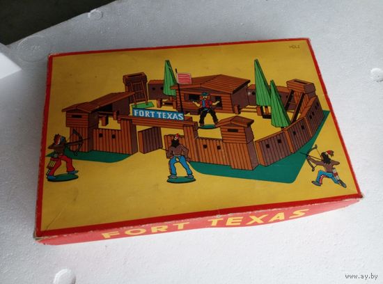 Набор игровой Fort Texas Ковбои Индейцы VERO 60013 ГДР СССР дерево
