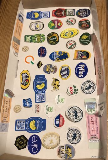 Наклейки с фруктов, овощей; акцизы