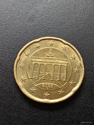Германия 20 евроцентов 2009 г. D