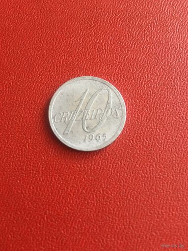 10 крузейро 1965 года Бразилия