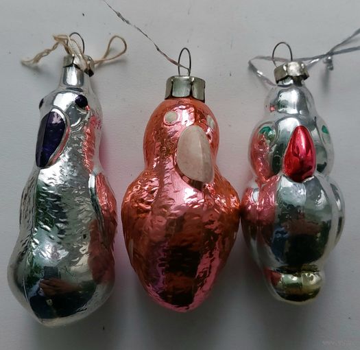 Игрушка елочная "3 попугая"