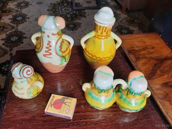 Раритетный набор керамической кухонной посуды (4 предмета)