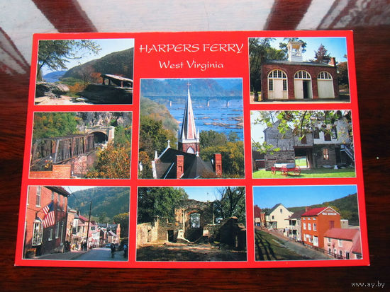 С005-3127 Открытка Harpers Ferry West Virginia США Конец 1990-х – начало 2000-х Подписана